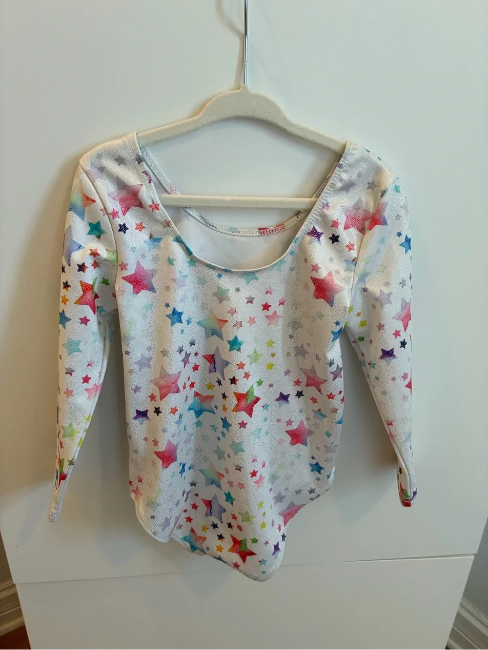 Set of 2 Kids Leotards - Rainbow & Star Print - Long Sleeve,Sleeveless- 110 (4T)